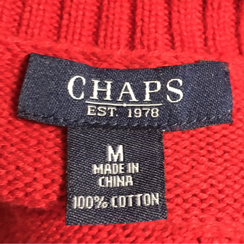Chaps Red Pullover Cotton Sweater Asymmetrical Lg… - image 7
